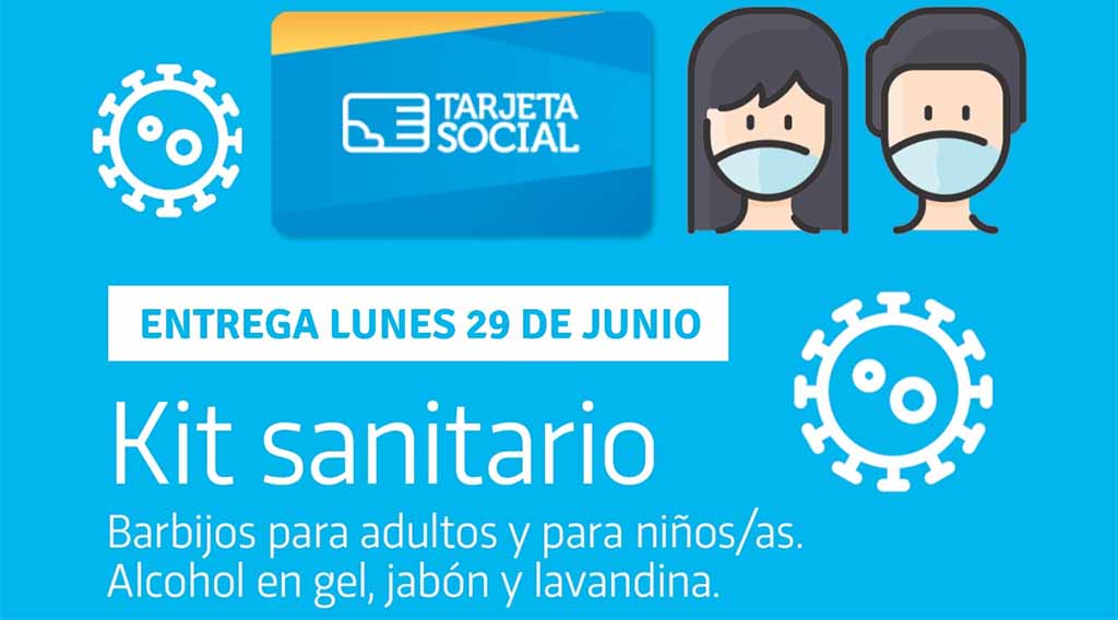 Valle Hermoso, entrega de Kits Sanitarios a beneficiarios de Tarjeta Social