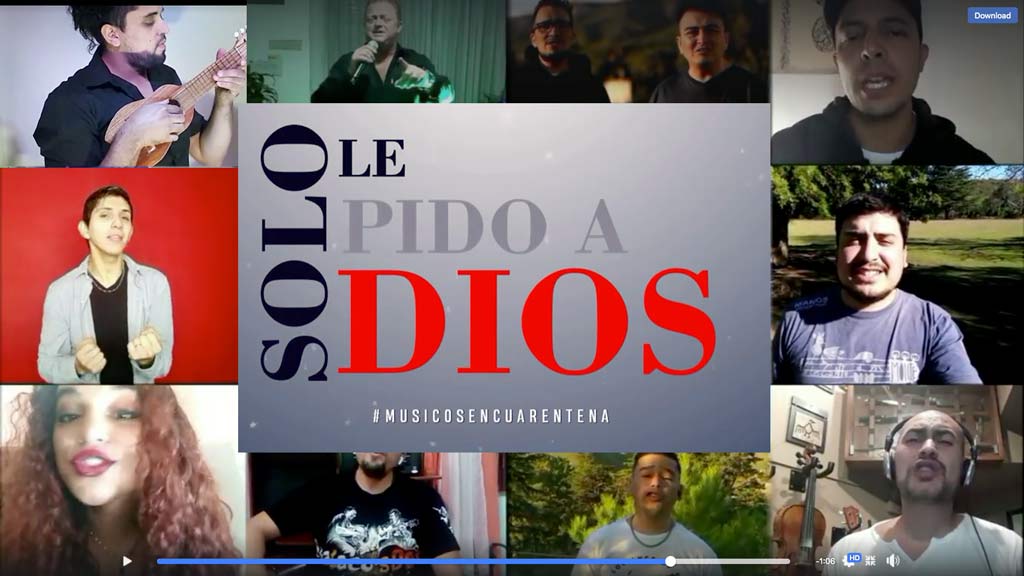 Mensaje de esperanza en video produccion con mas de 60 Músicos del Valle de Punilla
