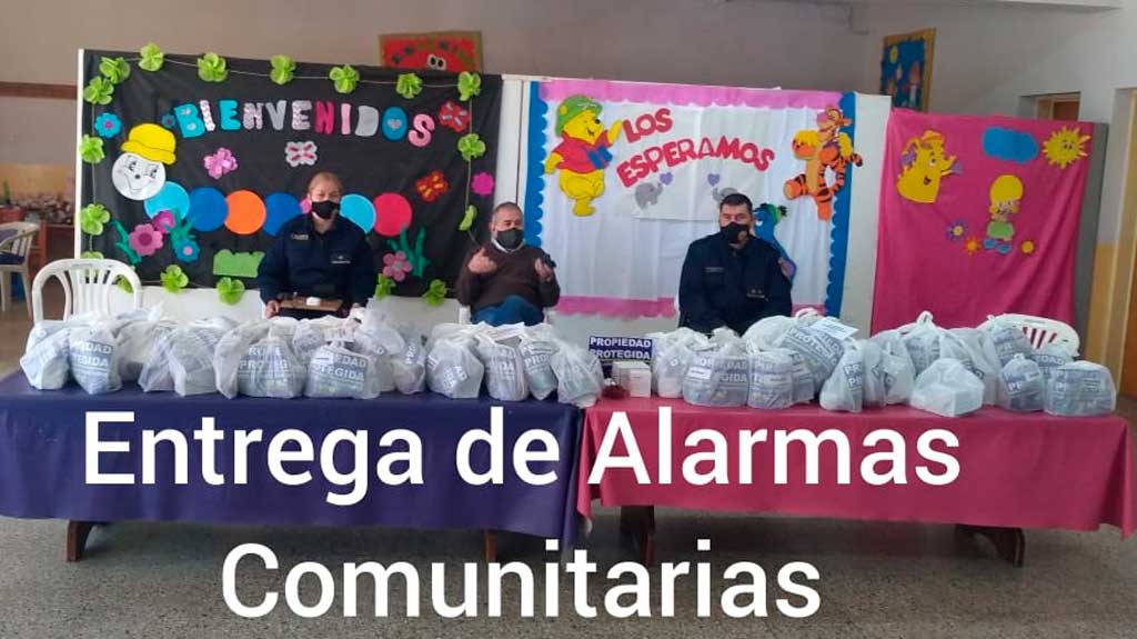 Entrega de alarma comunitaria en Valle Hermoso