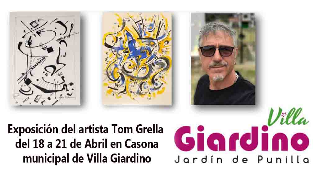 Este jueves 18 comienza la exposición del artista Tom Grella en Villa Giardino