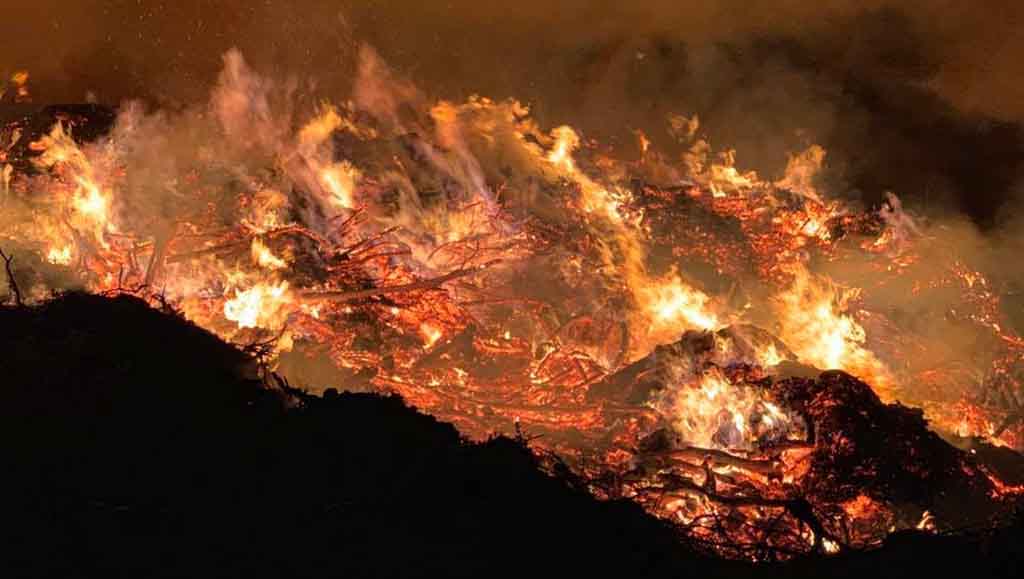 La Cumbre - El primer incendio intencional del año.