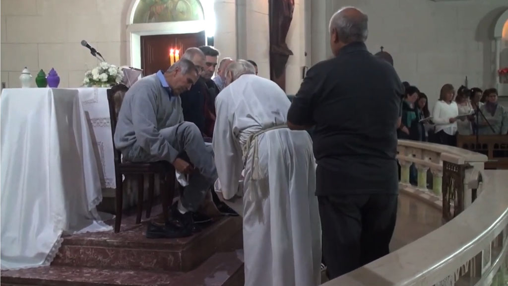 Jueves Santo en la cena del Señor de la iglesia Smo Sacramento de La Falda