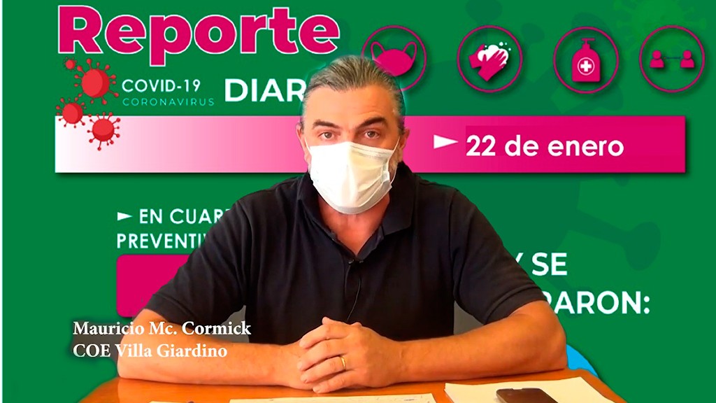 COE Villa Giardino: Informe del viernes 22 de enero