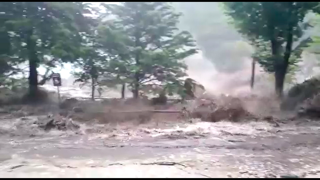 Impacto de las copiosas lluvias en el centro de Punilla