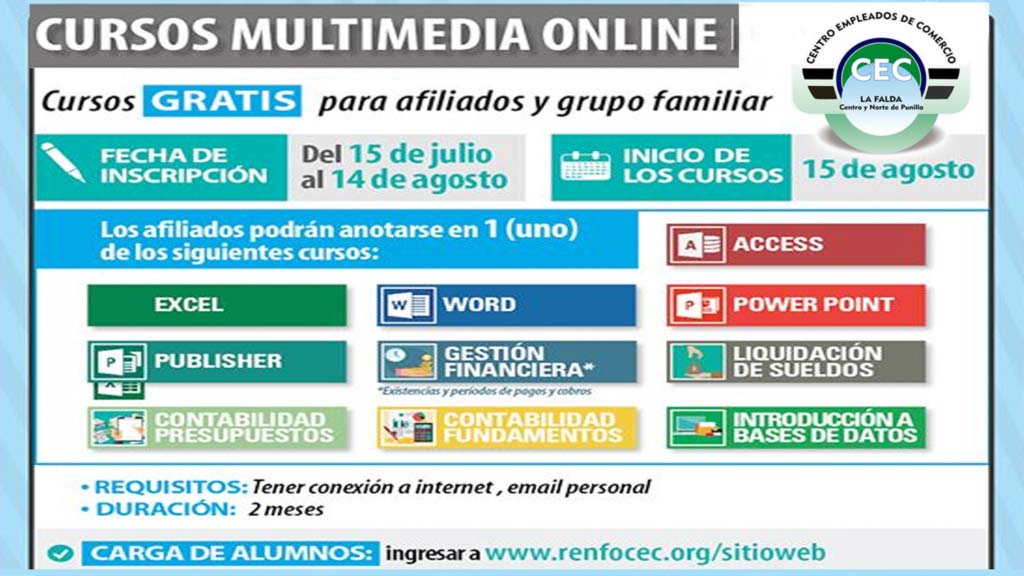 Centro Empleados de Comercio anexa Formación Profesional a sus afiliados