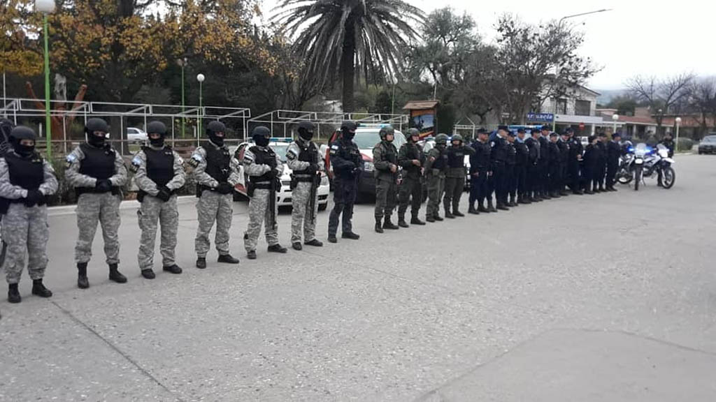 Gran operativo saturación de Fuerzas de Seguridad en Villa Giardino