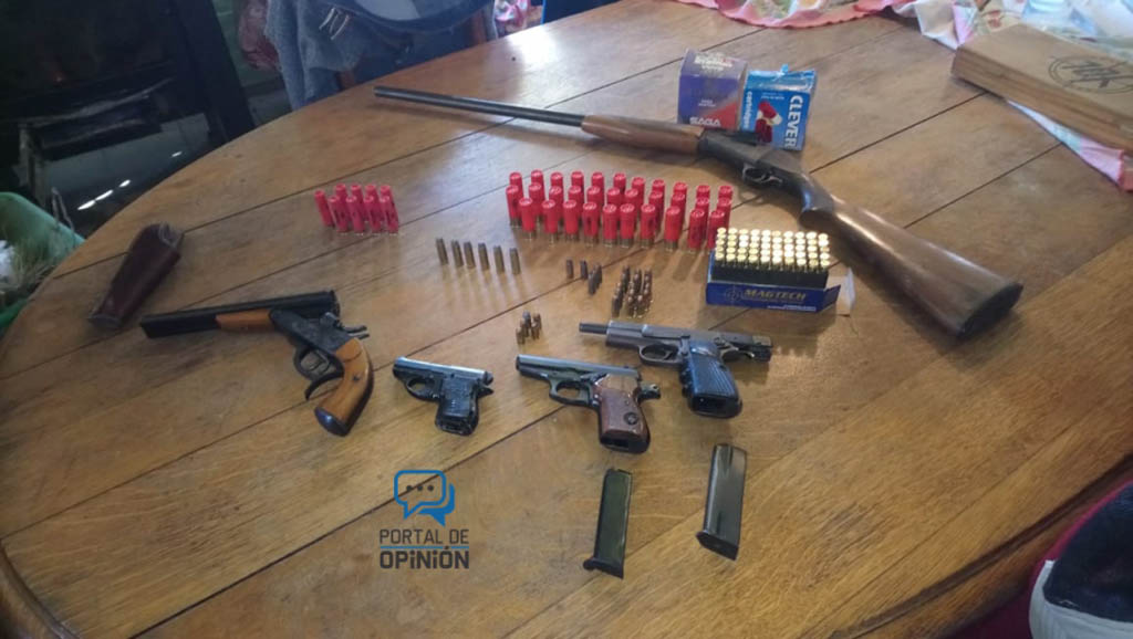 Una persona detenida y secuestro de un número importante de armas de fuego Villa Giardino