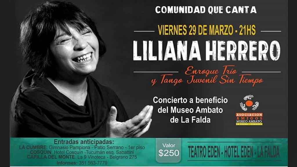 Concierto de Liliana Herrero a beneficio del Museo Ambato