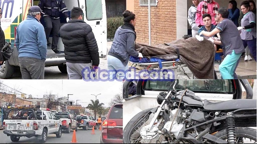 Mejora la salud del motociclista accidentado en Av. España y esq. 13 de Diciembre