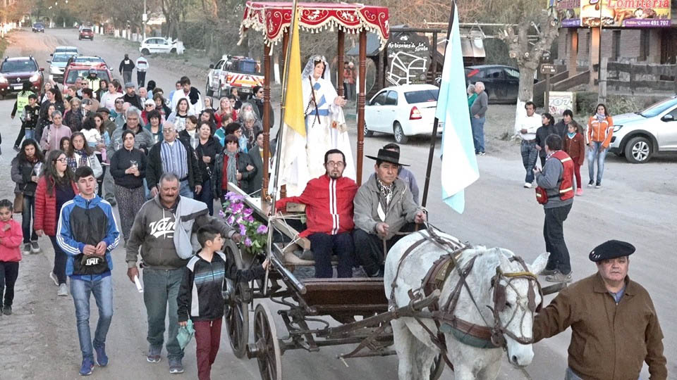 Procesión de antorchas en honor a la virgen Ntra Sra de La Merced